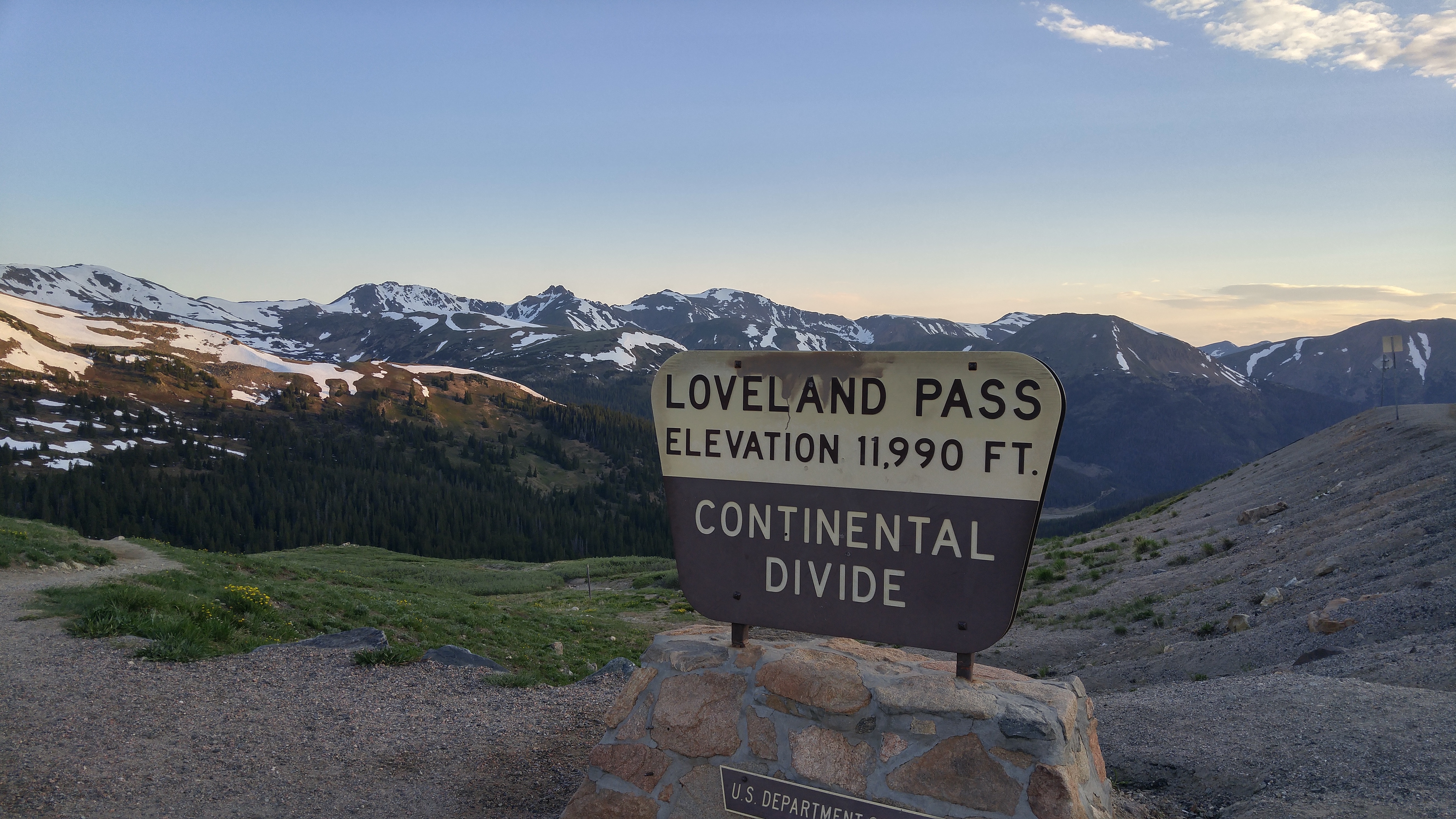 The starting point at Loveland Pass